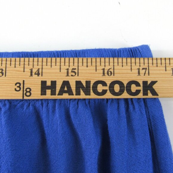 Jackpot Women's Blue Hand Dyed Embroidered Midi Elastic & Tie Waist Skirt Size S - Picture 6 of 8